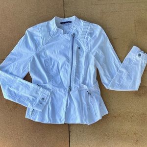 EUC A/X Armani Exchange Cotton Async-Zip Moto-Style Summer Jacket - Medium